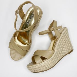 Cathy Jean Espadrille Wedge Platform Sandals